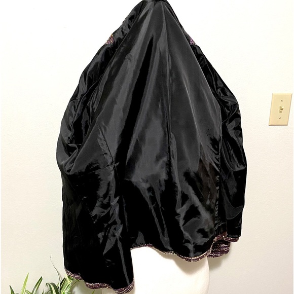 Lane Bryant, Plus Size 16 Tweed Jacket Purple NWOT Lined Beaded Neckline - Picture 14 of 15